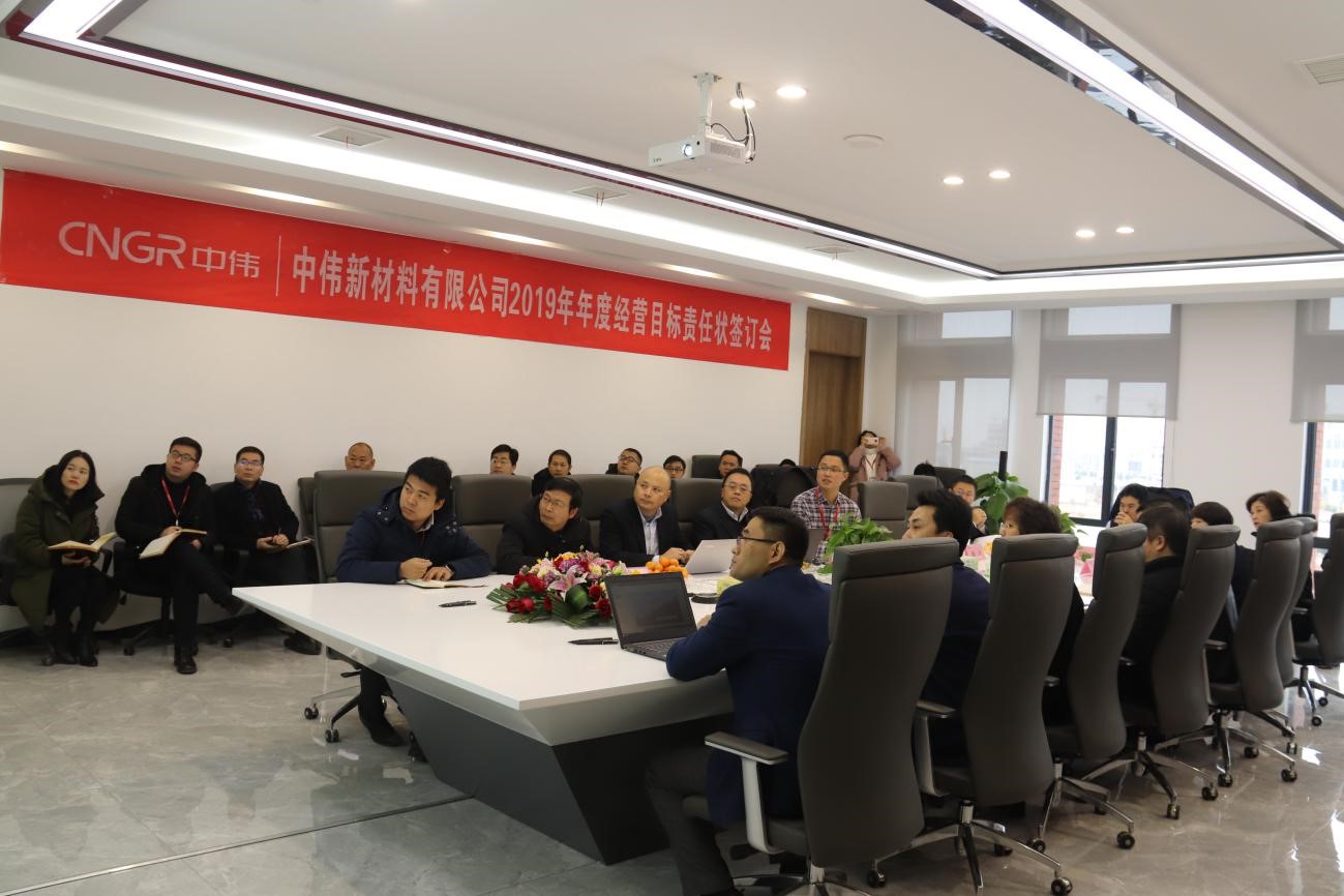 目標(biāo)至上，砥礪前行——中偉新材料2019年度經(jīng)營(yíng)目標(biāo)責(zé)任狀簽訂儀式成功舉行 
