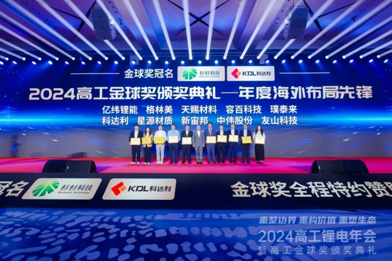 再獲獎(jiǎng)！|中偉股份榮獲2024高工鋰電金球獎(jiǎng)“年度海外布局先鋒”